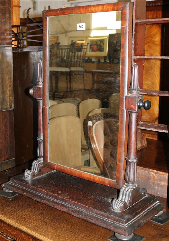 William IV mahogany toilet mirror